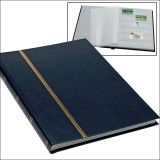 Clasor pentru timbre cu 16 pagini albe, format de carte 170 x 225 mm, coperta Albastra