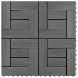 Placi WPC 30 x 30 cm 11 buc, Gri 1mp GartenMobel Dekor, vidaXL