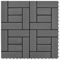 Placi WPC 30 x 30 cm 11 buc, Gri 1mp GartenMobel Dekor