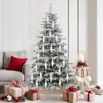 vidaXL Decorațiuni pentru Pomul de Crăciun 40 pcs Argintiu 42018897 foto