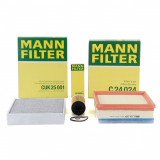 Pachet Revizie Filtru Aer + Polen + Ulei Mann Filter Bmw Seria 1 F20 2011-2019 114-125d C24024+CUK25001+HU6004X, Mann-Filter