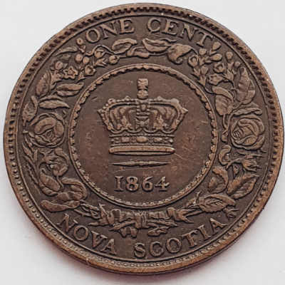 3281 Canada Nova Scotia 1 cent 1864 Victoria km 8 foto