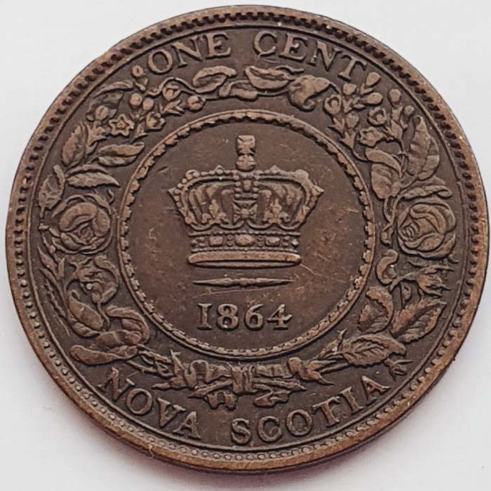 3281 Canada Nova Scotia 1 cent 1864 Victoria km 8