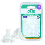 PUR 3258 &ndash; SET TETINE SILICON PENTRU BIBERON CU GURA LARGA &ndash; MARIME V, +3 LUNI,