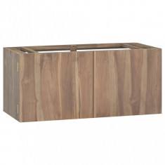 vidaXL Dulap pentru baie de perete, 90x39x40 cm, lemn masiv de tec