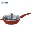 Tigaie din aluminiu turnat Heinner Calabria, capac inclus, 26 x 7 cm, interior ceramic