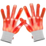 Manusi LED pentru adulti, Linomag&reg;, 3 moduri de iluminare, Efect radiografie, Rosu