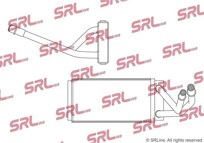 Radiator incalzire habitaclu Hummer H3 05-10, motor: 3.5 V6, 3.7 V6, 5.3 V8, 240x124x22, SRLine, miez si rezervor din aluminiu brazat, 10397108