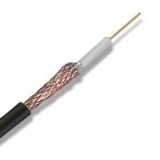 Cablu Coaxial Rg6 Q5+ Negru / Rola 500Ml