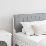 VidaXL Tăblie tapițată Gri deschis 150 cm Lemn de pin masiv 879228