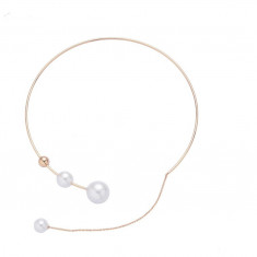 Colier tip Choker cu pandativ perla, EVNC, Pearl Collar