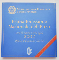 M01 Italia set monetarie 8 monede 2002 UNC foto