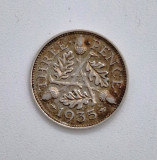 moneda argint MAREA BRITANIE _ 3 pence 1935 _ km # 831