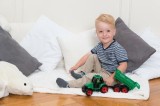 Tractor cu remorca Lena Truckies pentru copii Verde