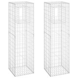 Cumpara ieftin Stalpi tip cos gabion, 2 buc., 50x50x180 cm, fier