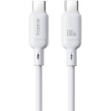 CABLU alimentare si date Baseus Silky, Fast Charging Data Cable pt. smartphone, USB Type-C la USB Type-C 100W, 1m, alb &quot;P10377704213-00&quot; (timbru verde