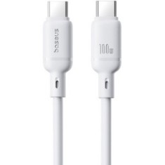 CABLU alimentare si date Baseus Silky, Fast Charging Data Cable pt. smartphone, USB Type-C la USB Type-C 100W, 1m, alb &quot;P10377704213-00&quot; (timbru verde