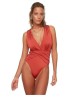 Costum de baie intreg pentru femei Trendyol, decolteu in V, rosu, marime 36 - OUTLET