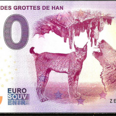 NOU : 0 EURO SOUVENIR - BELGIA , DOMENIUL GROTELOR DIN HAN - 2017.1 - UNC