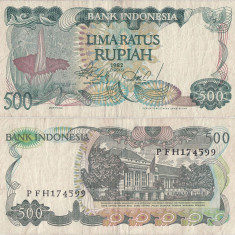 1982 , 500 rupiah ( P-121a ) - Indonezia