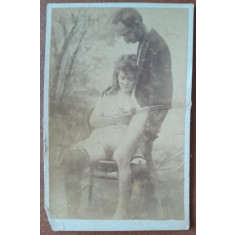 Fotografie tip CDV, tema erotica, inceput de secol XX