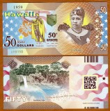 !!! SUA = FANTASY NOTE = HAWAI - 2021 - UNC / AL 50 - LEA STAT / POLIMER