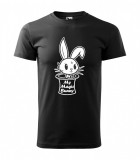 Tricou barbati Malfini bumbac print &quot;Magic Bunny&quot; marimi XS, S, M, L, XL, XXL, Negru