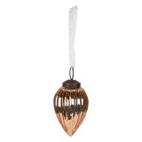 Cumpara ieftin Set 4 globuri sticla aurie brad 6x10 cm