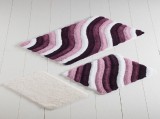 Cumpara ieftin Set 3 Covorase de Baie Colorful Mov (Acryl), Chilai Home
