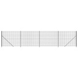 Cumpara ieftin Gard plasa de sarma cu bordura, antracit, 1,6x10 m