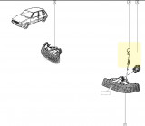 Arc suport semnalizare fata Renault R5, original 7700765210 Kft Auto, Automobile Dacia Mioveni