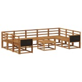 vidaXL Set de canapele de exterior 10 pcs natural Lemn Solid de Acacia 3385540