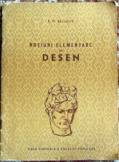NOTIUNI ELEMENTARE DE DESEN, E.M.BELIUTIN/CASA CENTRALA A CREATIEI POPULARE BUCURESTI 1956 foto