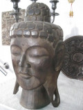 Buddha Statuieta Sculptat In Lemn Vintage Cadou Colectie