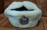 Caciula de blana alba subofiter politie agent circulatie