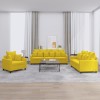 VidaXL Set de canapele cu perne, 3 piese, galben, catifea 3201686