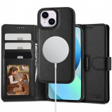 Husa Tech-Protect Wallet Wallet MagSafe pentru Apple iPhone 13 Negru, Silicon