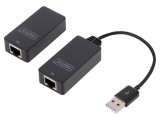 Extender USB Negru 50m USB 1.1/2.0