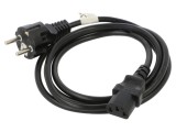 Cablu CEE 7/7 mufă IEC C13 mamă PVC 1,8m negru