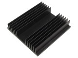 Radiator extrudat cu aripioare, neagră
