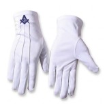 Cumpara ieftin M?nu?i Masonice din Bumbac cu Simboluri | Litera G, Echer ?i Compas | MM240