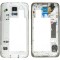 CARCASA MIJLOC SAM GAL S5 MINI G800 SILVER ORIG SWAP B