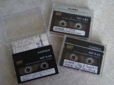 Lot 3 Casete AMPEX 64 DAT - Inregistrate o singura data - 34 foto