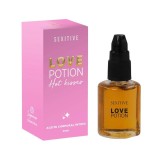 Ulei comestibil SEXITIVE Love Potion - Champagne, pentru masaj și sex oral, efect de &icirc;ncălzire, aromă de șampanie și zmeură, 30 ml (P14232)