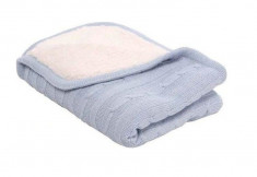 Paturica cu doua fete Blanket Sherpa Blue foto