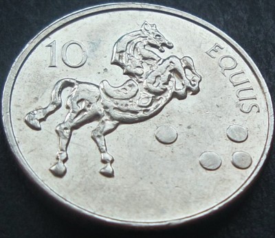 Moneda 10 TOLARI (Tolarjev) - SLOVENIA, anul 2002 * cod 3673 = A.UNC foto