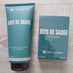 Set BOIS DE SAUGE Yves Rocher: Apa toaleta 50 ml + Gel dus 200 ml