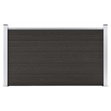 vidaXL Panou de gard, 180x105 cm, negru, WPC