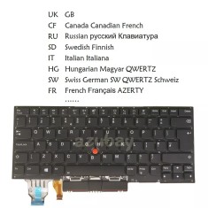 Tastatura Laptop, Lenovo, ThinkPad X1 Carbon 7th Type 20QD, 20QE, 20R1, 20R2, iluminata, layout UK