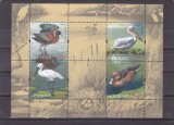 PASARI DE BALTA PELICAN ETC. 2011 BLOC,MNH,NEUZAT,MOLDOVA., Fauna, Stampilat